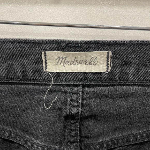 Madewell Rigid Denim A-Line Mini Skirt Button Front Edition In Lunar Wash - Picture 9 of 10